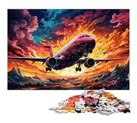 Puzzle 1000 pièces pour Adultes Puzzle d'avion psychédélique coloré pour Cadeaux Jeu Familial Anti Stress défi Difficile 1000 pièces (38 x 26 cm)
