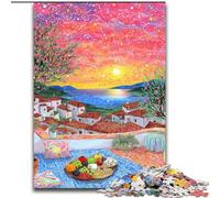 Puzzle 1000 pièces pour Adultes, Puzzle de Campagne en Bois, Casse-tête Stimulant pour Adolescents, Divertissement en Famille, décoration d'intérieur à Faire soi-même, Taille 50x75cm