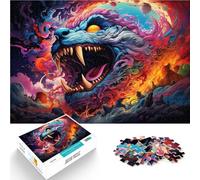 Puzzle 1000 pièces pour Adultes Puzzle de Dessin animé de Monstres colorés bizarres 26x38cm Soulagement du Stress Staycation Tuer Le Temps