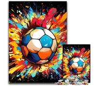 Puzzle 1000 pièces pour Adultes, Puzzle de Football coloré pour Adultes, Jeu interactif Familial, défi cérébral, Cadeau 26x38cm / 10,23x14,96 Pouces