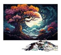 Puzzle 1000 pièces pour Adultes Puzzle de Nuit étrange et coloré pour Cadeaux Jeu Familial Anti-Stress défi Difficile 1000 pièces (75 x 50 cm)