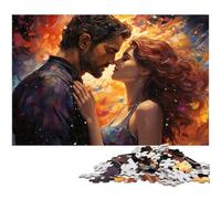 Puzzle 1000 pièces pour Adultes Puzzle découpé avec précision Illustration de Couple Cadeau pour Adolescents de 14 Ans et Plus 1000 pièces (38 x 26 cm)