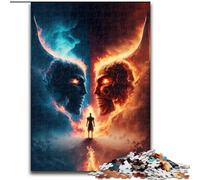 Puzzle 1000 pièces pour Adultes, Puzzle Démons de l'enfer en Bois, pour Les Anniversaires, Noël, Halloween, Thanksgiving, Pâques 1000 pièces(50x75cm)