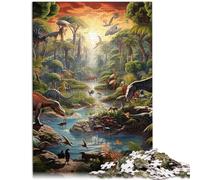 Puzzle 1000 pièces pour Adultes Puzzle Dinosaur World décoration Murale 26x38cm Soulagement du Stress Défi Difficile