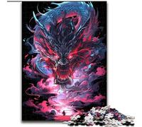 Puzzle 1000 pièces pour Adultes, Puzzle Dragon Anime Art, en Carton, Interaction familiale et défi cérébral, défi d'activité familiale 1000 pièces(26x38cm)