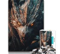 Puzzle 1000 pièces pour Adultes Puzzle Dragon en colère pour Adultes Cadeau Amusant et activité pour la Maison Jouet pour Les Jours de Pluie 75x50cm