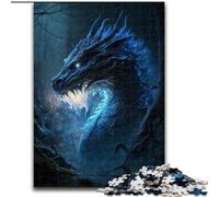 Puzzle 1000 pièces pour Adultes, Puzzle Dragon Foudre en Bois, activité familiale, décoration d'intérieur, Cadeau de Noël, 1000 pièces(50x75cm)