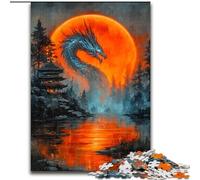 Puzzle 1000 pièces pour Adultes Puzzle Dragon mystérieux, idéal pour Les Adolescents, Les Liens familiaux, Les Casse-têtes et Les décorations d'intérieur DIY (Taille 50x75cm)