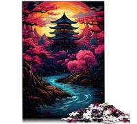 Puzzle 1000 pièces pour Adultes Puzzle éducatif d'apprentissage de l'art et des paysages de Style Japonais 26x38cm Anti-Stress défi Difficile