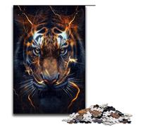 Puzzle 1000 pièces pour Adultes Puzzle éducatif Tigres de Foudre élémentaires Jeu éducatif pour Anniversaire Noël 1000 PCS