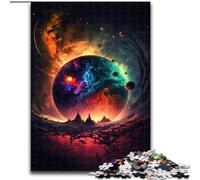 Puzzle 1000 pièces pour Adultes Puzzle Effondrement des Planètes en Carton, Casse-tête Stimulant pour Adolescents, Jeu interactif Familial Amusant 1000 pièces(26x38cm)