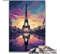 Puzzle 1000 pièces pour Adultes Puzzle Eiffel, idéal pour Les Adolescents, Les Liens familiaux, Les Casse-têtes et Les décorations d'intérieur DIY (Taille 26x38cm)