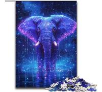 Puzzle 1000 pièces pour Adultes Puzzle éléphant en Bois Un Casse-tête Stimulant pour Les Adolescents, Parfait pour la décoration intérieure ou comme Cadeau Taille 50X75CM