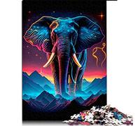 Puzzle 1000 pièces pour Adultes Puzzle éléphant pour Enfants Puzzles en Carton Difficile et défi （Taille 26x38cm）