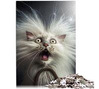 Puzzle 1000 pièces pour Adultes - Puzzle en Bois Amusant avec Chat pour Jeu de Puzzle Stimulant et Jeu en Famille 50 x 75 cm