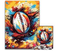 Puzzle 1000 pièces pour Adultes, Puzzle en Bois coloré de Rugby, idéal pour décorer et stimuler Le Cerveau, 50x75cm / 19,68x29,52 Pouces