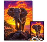 Puzzle 1000 pièces pour Adultes, Puzzle en Bois Galaxy Elephant, Jeu interactif Familial, Cadeau Artisanal avec Illustrations colorées, 50x75cm