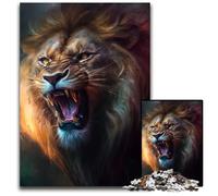 Puzzle 1000 pièces pour Adultes, Puzzle en Bois Lion Magique, Casse-tête Stimulant pour Adolescents, Jeu interactif et Amusant en Famille, 50x75cm/19,68x29,52 Pouces