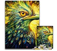 Puzzle 1000 pièces pour Adultes, Puzzle en Bois Moineau Vert, idéal pour Les Amoureux, pour Noël, Le Nouvel an ou la Saint-Valentin, 50x75cm / 19,68x29,52 Pouces