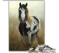 Puzzle 1000 pièces pour Adultes Puzzle en Bois pour Adultes, Motif Cheval Court, 26x38cm Un défi cérébral, Un pour Les Adolescents et la décoration intérieure