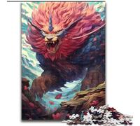 Puzzle 1000 pièces pour Adultes, Puzzle en Bois représentant Un Lion géant Mythique, Taille 50x75cm, Cadeau Stimulant pour Les Cerveaux et activité éducative pour Adolescents.