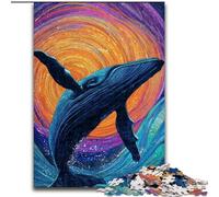 Puzzle 1000 pièces pour Adultes, Puzzle en Carton, Baleine Spatiale, décoration DIY, Cadeaux de Vacances stimulants pour Le Cerveau (Taille 26x38cm)