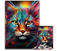 Puzzle 1000 pièces pour Adultes, Puzzle en Carton coloré Lynx, Cadeau pour Hommes et Femmes, pour Tous Les Jours et Occasions spéciales, 26x38cm/10,23x14,96 Pouces