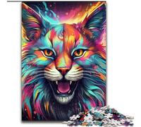 Puzzle 1000 pièces pour Adultes, Puzzle en Carton coloré, Motif Lynx, idéal pour s'amuser en Famille pour Les fêtes et Les Anniversaires (Taille 26x38cm)
