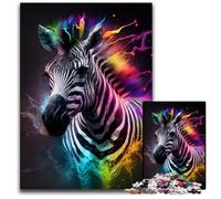 Puzzle 1000 pièces pour Adultes, Puzzle en Carton Fantaisie zèbre, activité à Domicile pour Les Vacances, Les Anniversaires et Les soirées de Jeux en Famille, 26x38cm/10,23x14,96 Pouces