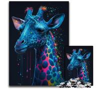 Puzzle 1000 pièces pour Adultes, Puzzle en Carton Girafe pour Les fêtes, Les Anniversaires et Les soirées de Jeux en Famille 26x38cm/10,23x14,96 Pouces