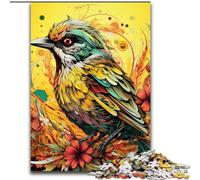 Puzzle 1000 pièces pour Adultes, Puzzle en Carton Moineau Vert, idéal pour s'amuser en Famille pour Les fêtes et Les Anniversaires (Taille 26x38cm)