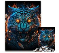 Puzzle 1000 pièces pour Adultes,Puzzle en Carton représentant Un Tigre Mutant,idéal pour la décoration intérieure,idéal comme Cadeau de Noël et de Nouvel an pour Les Adolescents 26x38cm.