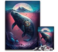 Puzzle 1000 pièces pour Adultes, Puzzle en Carton Sceau mystérieux pour Adultes, décoration intérieure, pour Noël et Le Nouvel an pour Adolescents, 26x38cm/10,23x14,96 Pouces