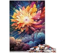 Puzzle 1000 pièces pour Adultes Puzzle Espace Fleur coloré Jeu de Quiz 26x38cm Offrez des Cadeaux pour Toute la Famille pour Les Adolescents de 14 Ans et Plus