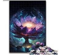 Puzzle 1000 pièces pour Adultes, Puzzle Galaxy Fantasy Lotus en Bois, Casse-tête Stimulant pour Adolescents, soirée de Jeux en Famille Amusante, 1000 pièces(50x75cm)