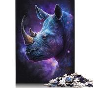 Puzzle 1000 pièces pour Adultes, Puzzle Galaxy Rhinocéros, Jouets pour Adultes, Cadeau pour décoration Murale, 1000 pièces (75 x 50 cm)