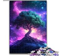 Puzzle 1000 pièces pour Adultes, Puzzle Galaxy Tree of Life en Carton, Casse-tête Stimulant pour Adolescents, Jeu interactif Familial Amusant 1000 pièces(26x38cm)