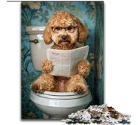 Puzzle 1000 pièces pour Adultes. Puzzle Goldendoodle Mignon pour Les Adolescents, Les Couples et Les Amis pour Les Anniversaires et Noël. 50x75cm.