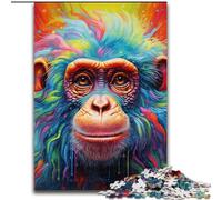 Puzzle 1000 pièces pour Adultes, Puzzle gorilles colorés, activité à Domicile pour Les Vacances, Les Anniversaires et Les soirées de Jeux en Famille (Taille : 26x38cm)