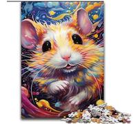 Puzzle 1000 pièces pour Adultes - Puzzle Hamster coloré - 1000 pièces pour Femmes, Cadeaux pour Hommes (Taille 50x75cm)