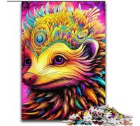 Puzzle 1000 pièces pour Adultes, Puzzle hérisson coloré, 1000 pièces pour Femmes, Cadeaux pour Hommes (Taille 26x38cm)