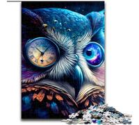 Puzzle 1000 pièces pour Adultes, Puzzle Hibou en Bois, avec Jeu interactif Familial, pour Les 14 Ans et Plus, 1000 pièces(50x75cm)