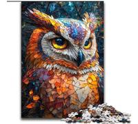 Puzzle 1000 pièces pour Adultes Puzzle Hibou mystérieux, idéal pour Les Adolescents, Les Liens familiaux, Les Casse-têtes et Les décorations d'intérieur DIY (Taille 26x38cm)