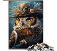 Puzzle 1000 pièces pour Adultes Puzzle Hibou mystérieux, idéal pour Les Adolescents, Les Liens familiaux, Les Casse-têtes et Les décorations d'intérieur DIY (Taille 26x38cm)
