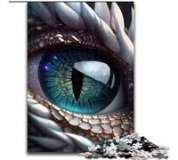 Puzzle 1000 pièces pour Adultes, Puzzle œil de Dragon en Bois, Casse-tête Stimulant pour Adolescents, soirée de Jeux en Famille Amusante, 1000 pièces(50x75cm)