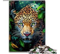 Puzzle 1000 pièces pour Adultes. Puzzle Jaguar Taille 26x38cm. Un Casse-tête Stimulant - Jouet Relaxant pour Adolescents.