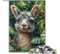 Puzzle 1000 pièces pour Adultes, Puzzle Jungle Alpaga pour Adolescents, soirée Jeux en Famille, idée Cadeau stimulante (Taille 26x38cm)