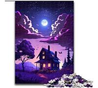 Puzzle 1000 pièces pour Adultes, Puzzle Lavender House en Carton, idéal pour Un Anniversaire, Noël, Halloween, 1000 pièces(26x38cm)