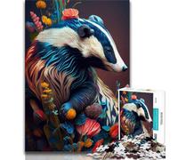 Puzzle 1000 pièces pour Adultes, Puzzle « Le Blaireau Prudent », Jouet éducatif, Jeux Amusants en Famille, décoration d'intérieur Unique (Taille 38x26cm)