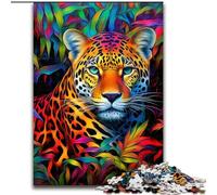 Puzzle 1000 pièces pour Adultes Puzzle Léopard Africain en Carton, idéal pour Les Adolescents et Les collectionneurs, décoration d'intérieur et Cadeau de Voyage idéal 1000 pièces(26x38cm)